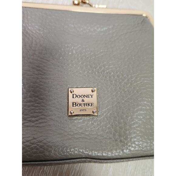Dooney & Bourke Logo Lock Shoulder Bag Coin Purse Key Ring 3 Piece Set Grey - Picture 8 of 16